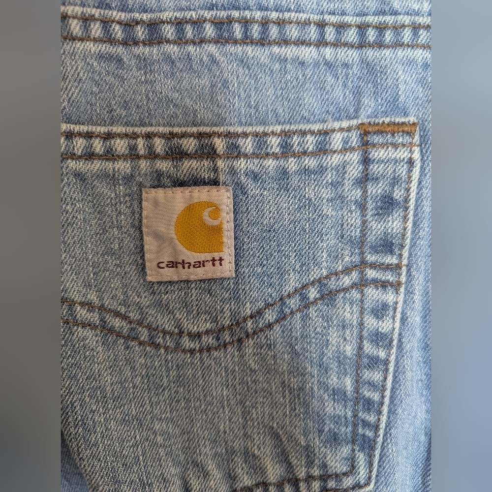 Carhartt Women's Light Blue Straight Jeans - Picture 2 of 4